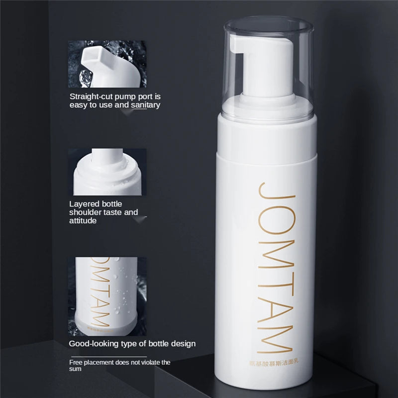 Amino Acid Facial Cleanser Face Wash Cleansing Mousse Moisturizing Oil Control Shrink Pores Makeup Remover Creamy Foam Skin Care
