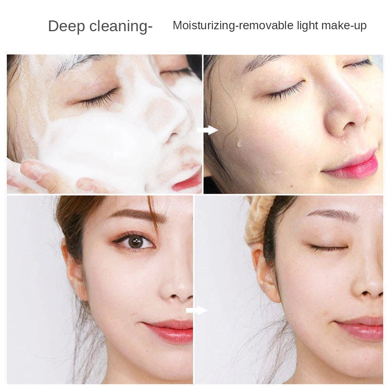 Amino Acid Facial Cleanser Face Wash Cleansing Mousse Moisturizing Oil Control Shrink Pores Makeup Remover Creamy Foam Skin Care