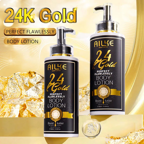 AILKE 24k Gold Perfect Flawlessly Body Lotion, Whitening, Inhibit Melanin, Moisturizing, UV Protect, With Nicotinamide Vitamin C