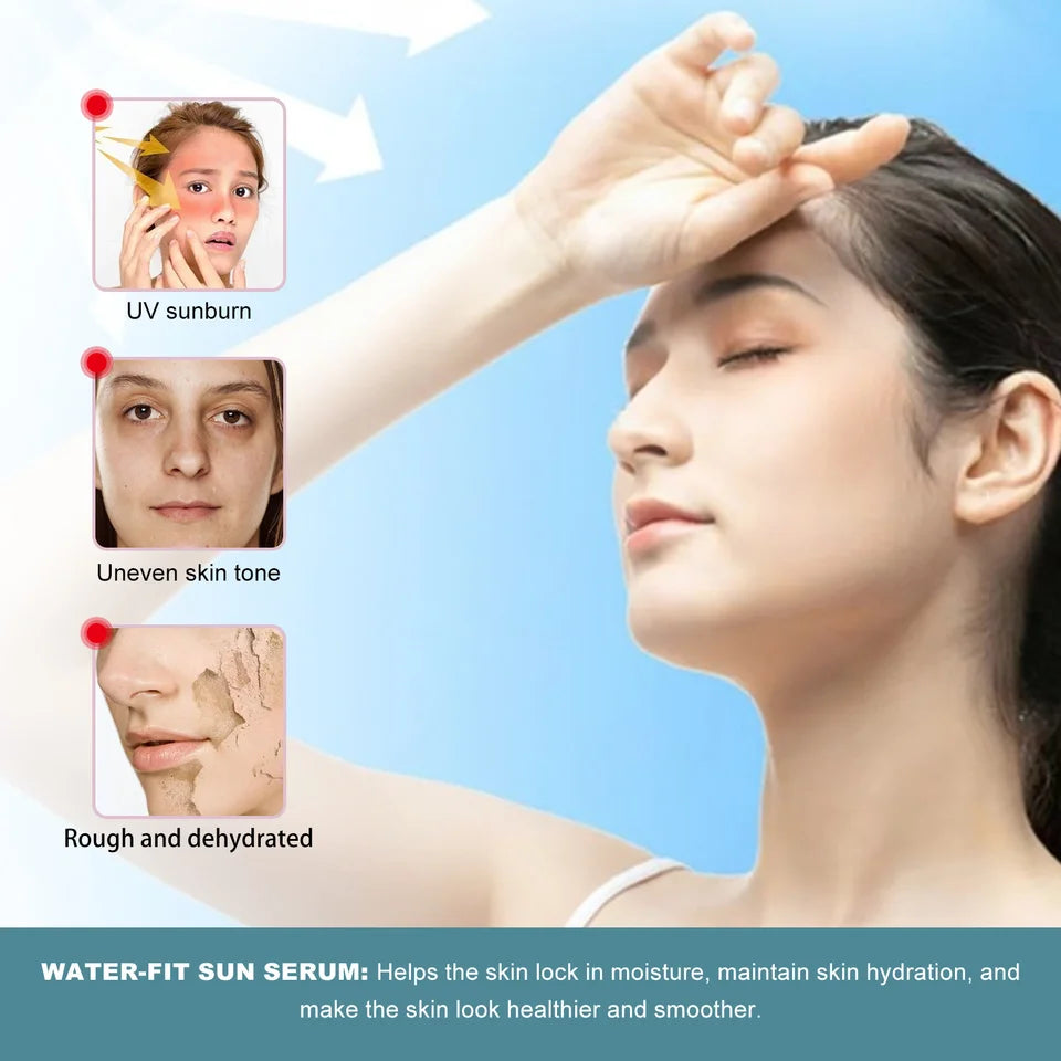 Spf50+ Centella Sun Serum Anti UV Strengthening Barriers Repairing Refreshing Moisturizing Oil Control Water-Fit Facial Sunblock
