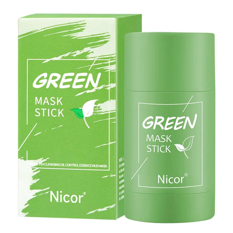 Green Tea Mask Face Clean GreenTea Mask Stick Deep Moisturizing Shrink Pores Blackhead Acne Facial Film Korean Skin Care Product