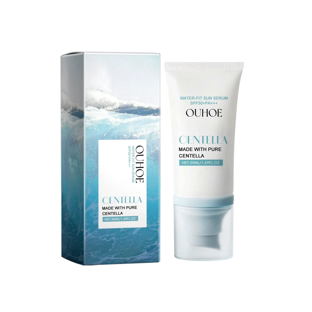 Spf50+ Centella Sun Serum Anti UV Strengthening Barriers Repairing Refreshing Moisturizing Oil Control Water-Fit Facial Sunblock