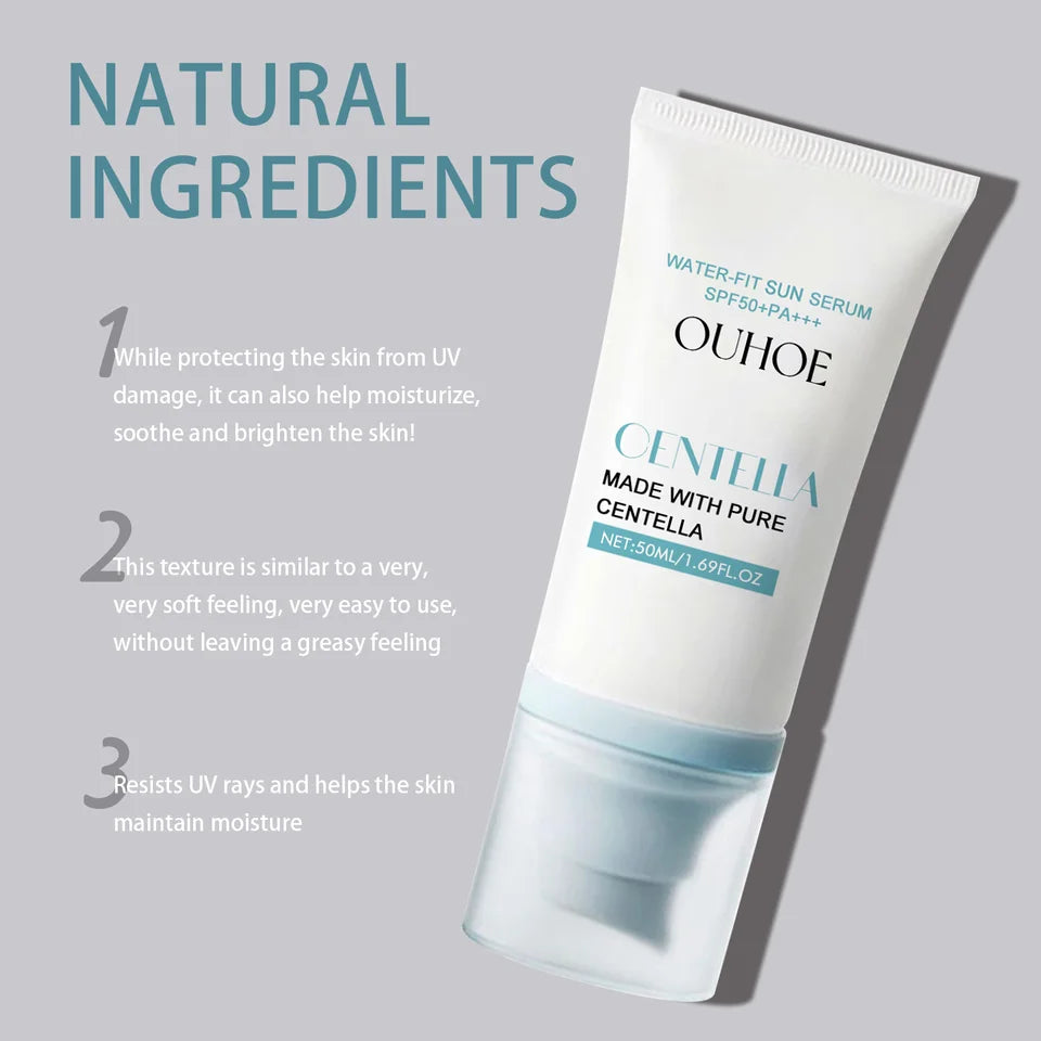Spf50+ Centella Sun Serum Anti UV Strengthening Barriers Repairing Refreshing Moisturizing Oil Control Water-Fit Facial Sunblock